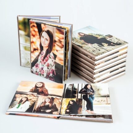 Álbumes de graduación con tapa dura laminada personalizada con la foto de la clase, apertura layflat 180°